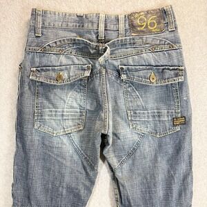 G-Star Raw ELWOOD HERITAGE LOOSE Mens 32x30 Buckle Back Flap Pockets Distressed